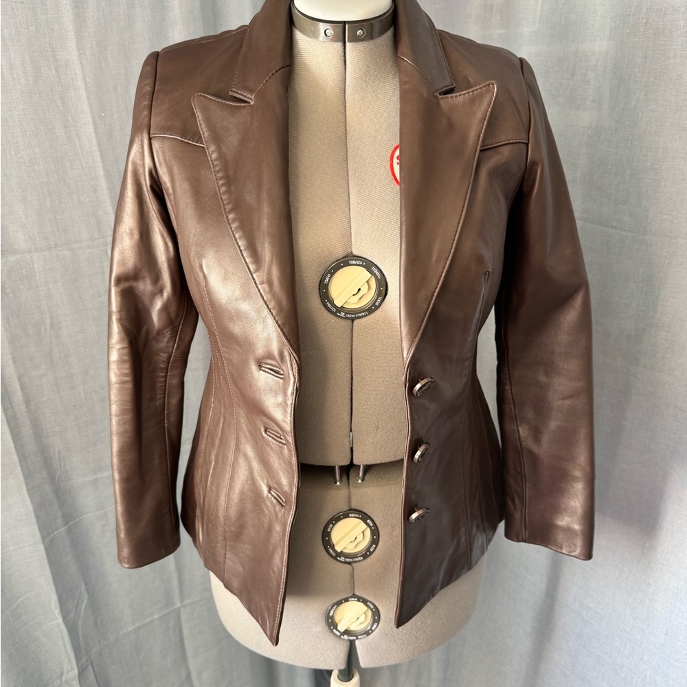 Jones New York Brown Leather Jacket